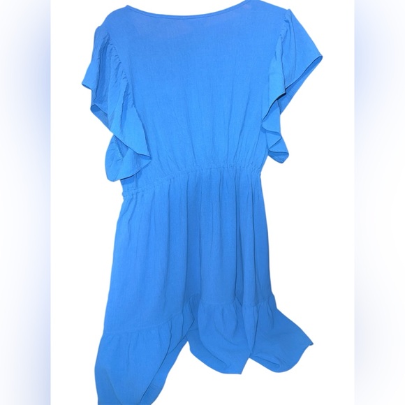 Max Studio Blue Ruffle Dress - Picture 2 of 3